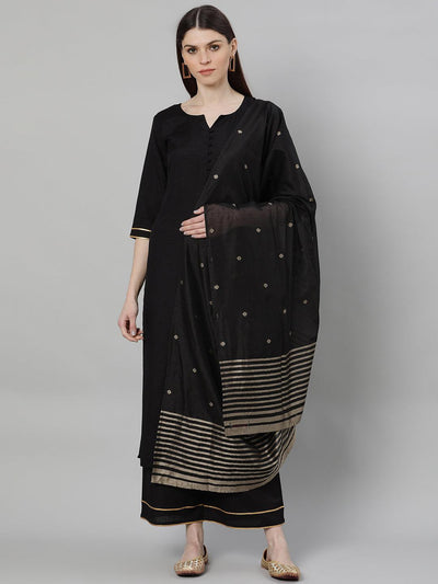 Yellow-Black Combo Silk Salwar Suit – Spark In Style, LLC
